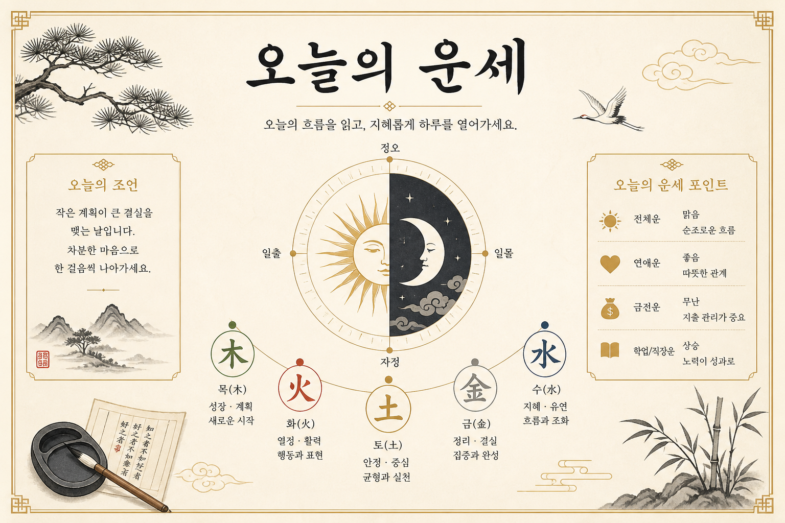 오늘의 운세 — 생기복덕으로 보는 오늘 하루