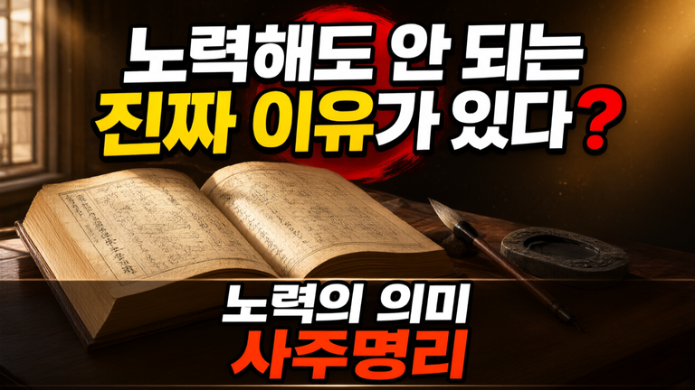 노력해도 안 되는 이유. 사주명리학이 답하다 – 노력의 진짜 의미