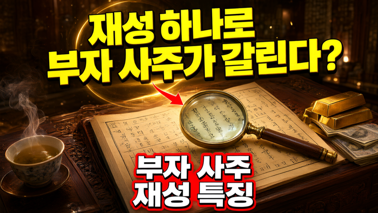 부자 사주 재성 글자 특징 5가지, 이 글자가 없으면 평생 돈 고생?
