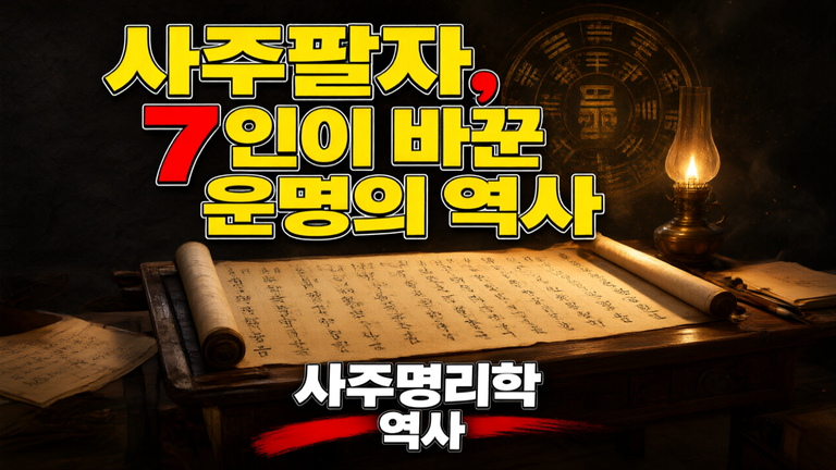 사주팔자 시작과 끝. 역사 속 시대별 집대성 인물 7인 총정리