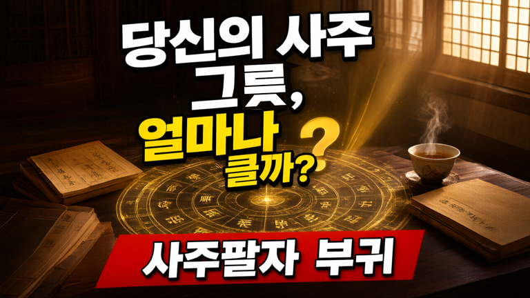 사주팔자 부귀의 진짜 의미, 내 그릇 크기와 방향까지 한눈에