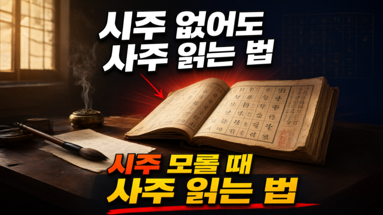 시주를 모를 때 사주를 읽는 한계