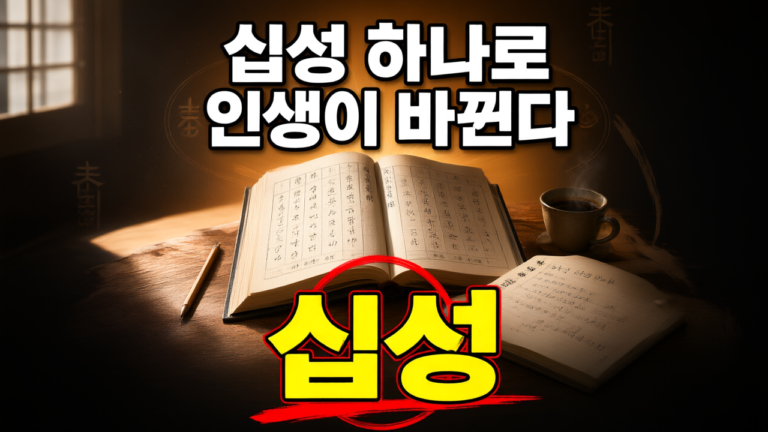 십성으로 일과 관계를 읽는 법