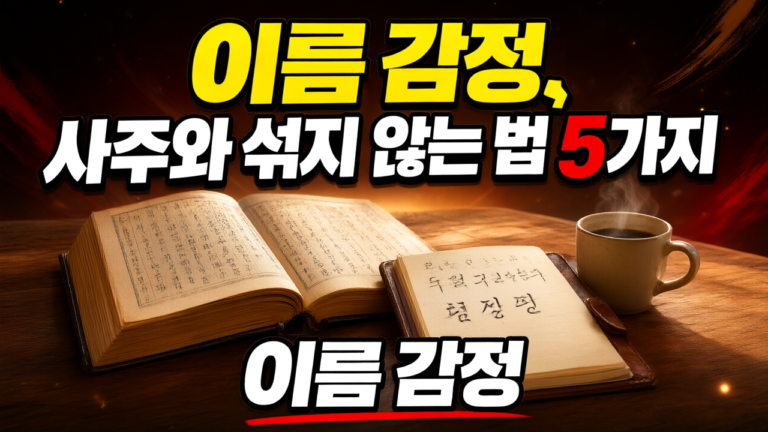 이름 감정의 기본, 사주와 섞지 않는 법