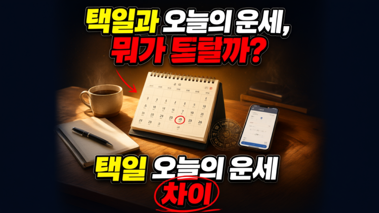 택일과 오늘의 운세는 무엇이 다른가
