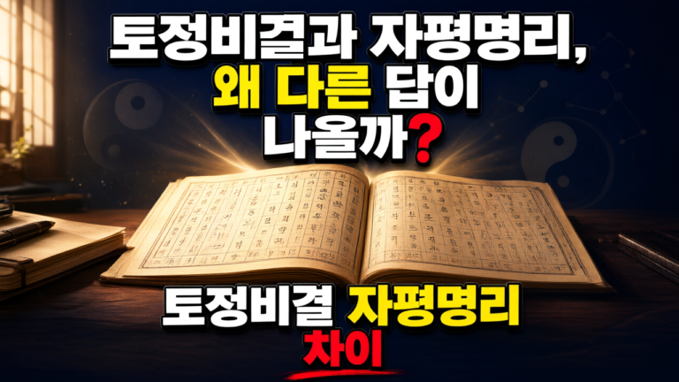 토정비결과 자평명리는 어떻게 다른가